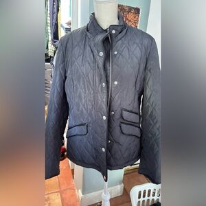 Donna Karan Dark Gray Quilted Puffer Jacket